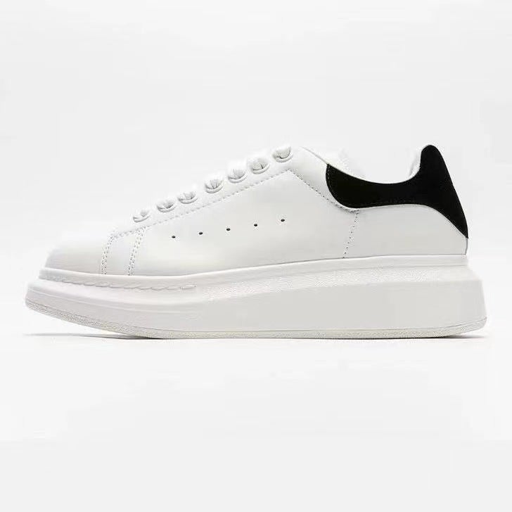Nagata Mai Kqueen White Shoes High Version Increased Thick Sole Black Velvet Tail Platform Shoes Classic Casual - Image 2